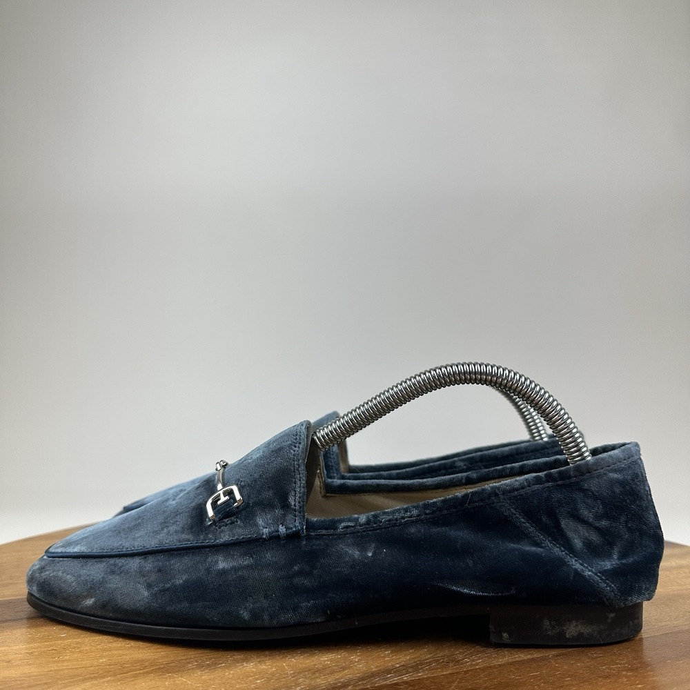 Womens Sam Edelman Loraine Blue Velvet Casual Comfort Loafer Shoes Size 8 M - Picture 2 of 7